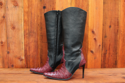 Caiman Crocodile Ladie's Dress Boot